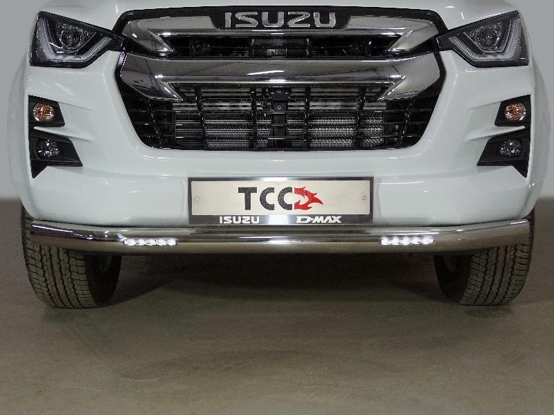 Защита передняя нижняя (с ДХО) 76,1 мм для автомобиля Isuzu D-MAX 3.0D 2019-,TCC Тюнинг ,арт. ISDMAX19-16