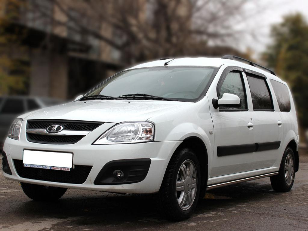 Пороги труба d-43 для автомобиля Lada Largus 2012-наст.вр., Технотек, арт. LL_2