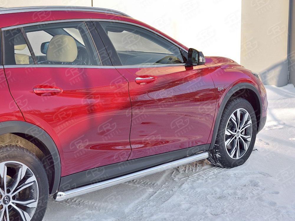 Пороги труба d57 вариант 1 Infiniti QX30 2016, Slitkoff IQX3T-0025001