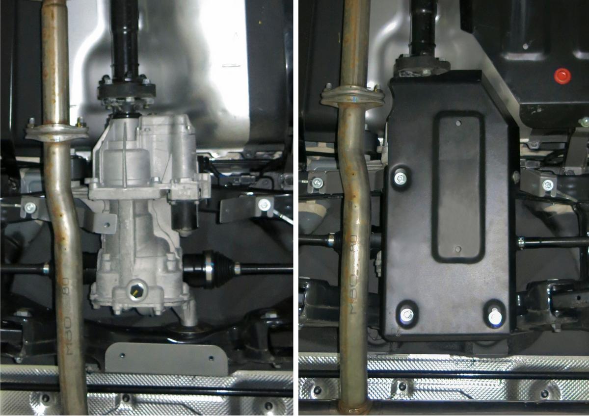 Защита редуктора АвтоБроня для Kia Sportage III (V - все) 4WD 2010-2016, штампованная, сталь 1.5 мм, с крепежом, 111.02829.1