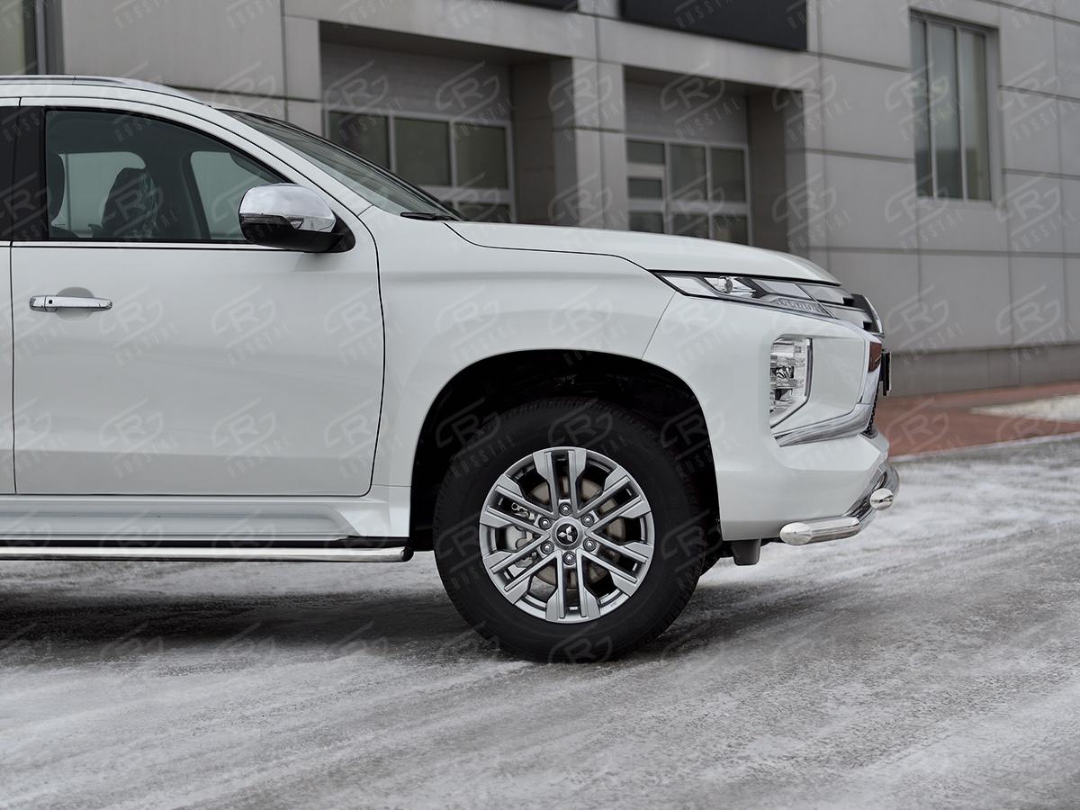 MITSUBISHI PAJERO SPORT 2021- Защита переднего бампера d57 секции-d57 дуга MPJSZ-003651