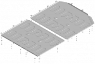 Защита алюминиевая Мотодор (Аккумуляторная батарея), 4 мм,  Li L9  2024- арт. 349909