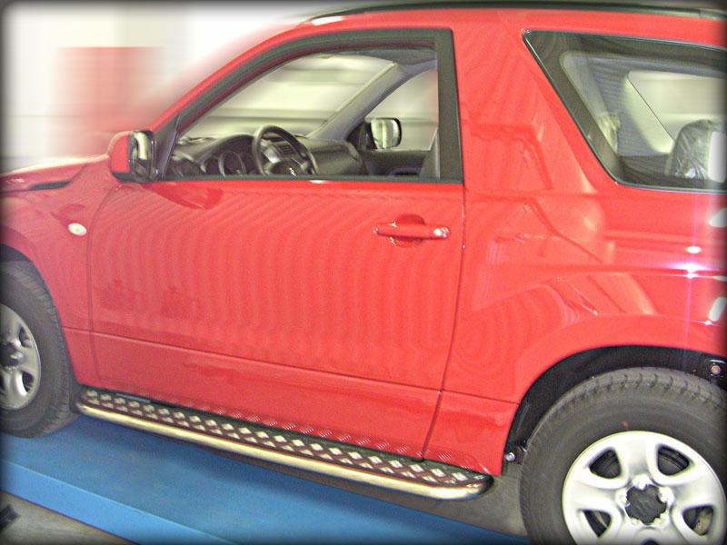 Пороги с листом d-43 (3 дв.) для Suzuki Grand Vitara 5d 2005-2007, Технотек GVN_2