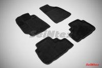 Ковры салонные 3D черные для Toyota Highlander 2007-2014, Seintex 83716