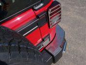 Накладки на задние фонари (шлифованные) для автомобиля Jeep Wrangler 5D (3.6, JK) 2006-2018