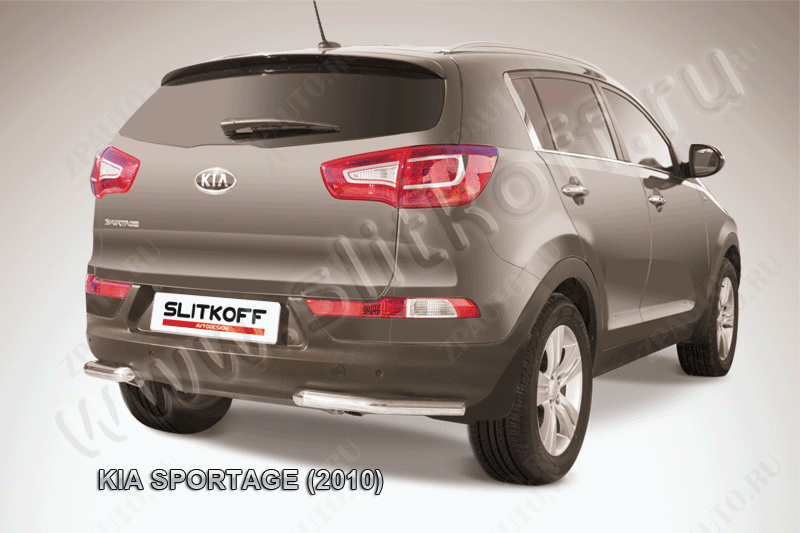 Уголки d57 Kia Sportage (2010-2016) Black Edition, Slitkoff, арт. KSP010-013BE