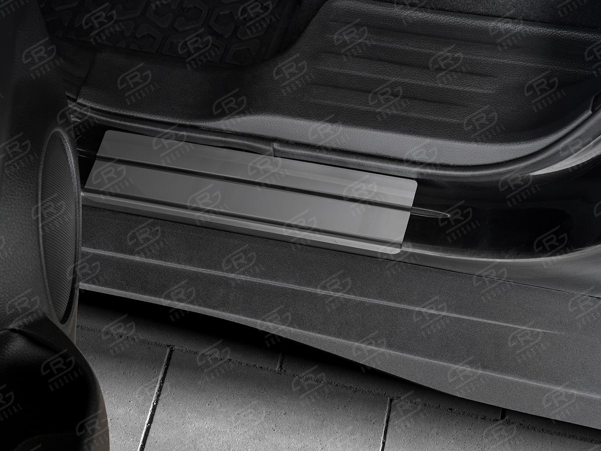 Накладки на пороги RUSSTAL (нерж., зеркало) NIXTR15-01 для NISSAN X-TRAIL (T32) 2015-