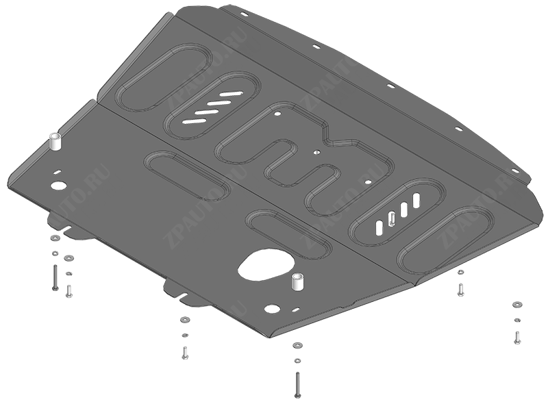 Защита стальная Мотодор (Двигатель, Коробка переключения передач), 2 мм,  Lada Vesta Cross  2017-2022 арт. 72106
