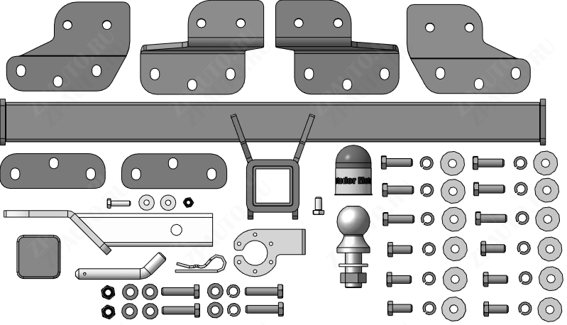 Фаркоп Omoda C5 2024-, тип шара E, MOTODOR, арт. 99032-E