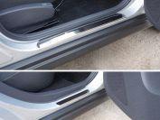 Накладки на пороги (лист зеркальный) для автомобиля Nissan Almera 2014- TCC Тюнинг арт. NISALM15-03