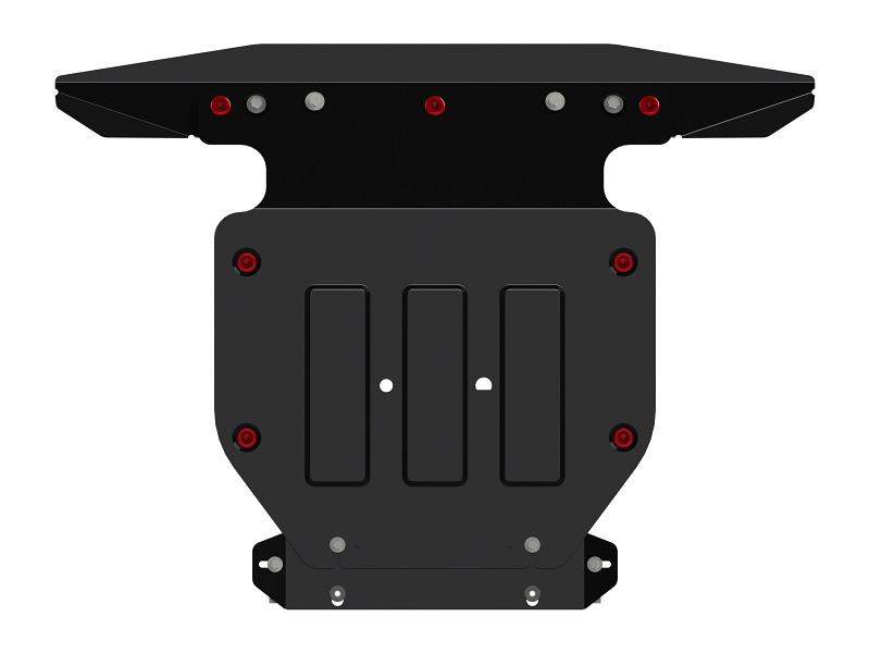 Защита картера для VOLKSWAGEN Touareg  2014 - 2018, V-3.0 TDI, 3.6 FSI, Sheriff, сталь 3 мм, арт. 26.3611