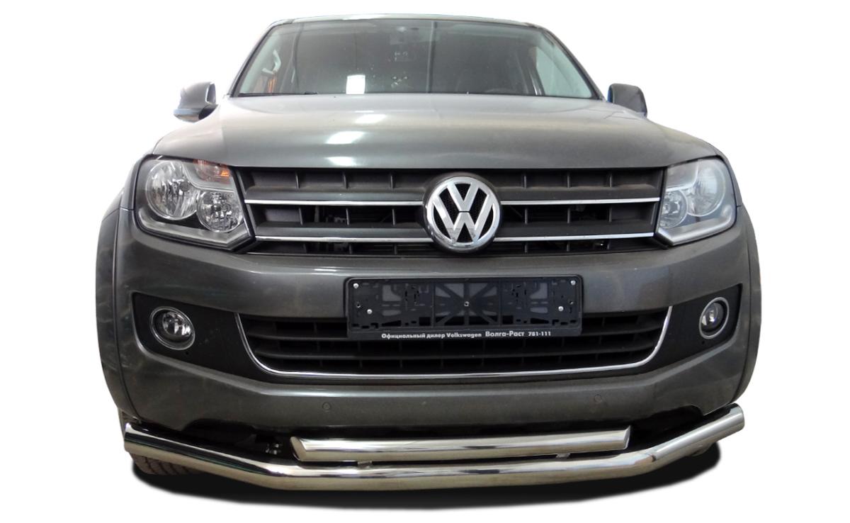 Защита переднего бампера двойная для автомобиля VOLKSWAGEN Amarok  2009. VWA.09.04, Россия