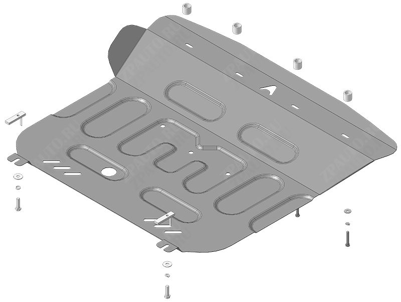 Защита АвтоСтандарт (Двигатель, Коробка переключения передач), 1,5 мм, сталь для FAW Bestune T99  2022- арт. 53903