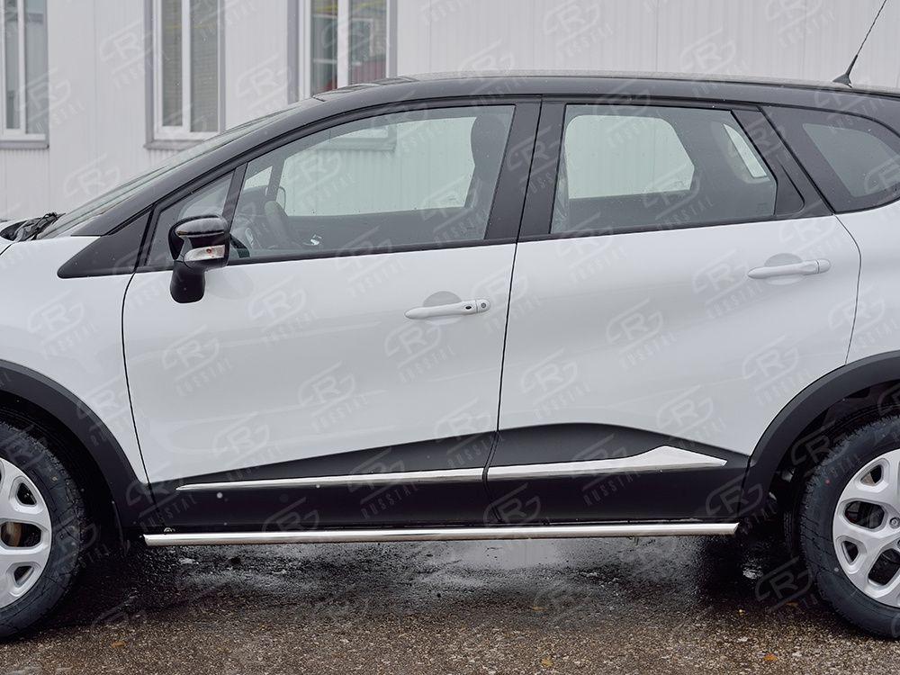Пороги труба d42 вариант 1 Renault Kaptur 2016, Slitkoff RKPT-0024691