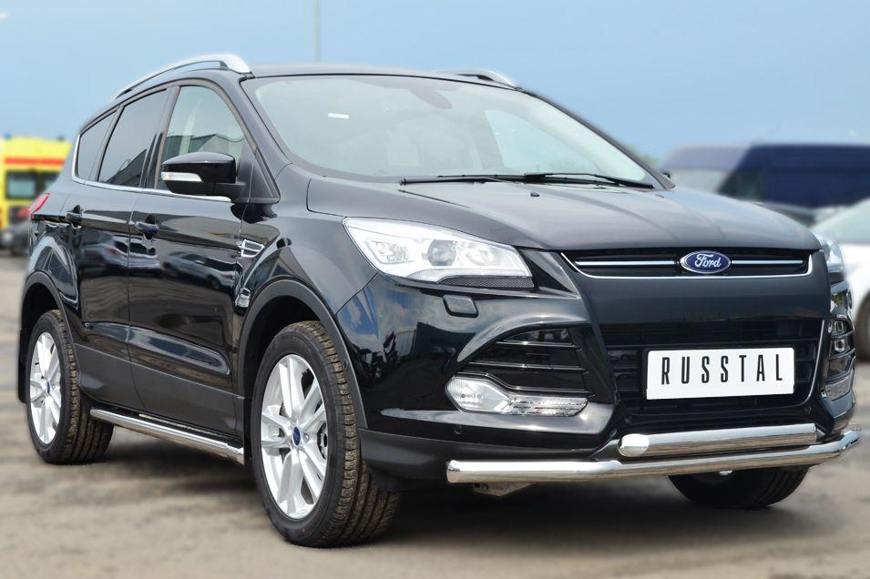Защита переднего бампера d57/57 для Ford Kuga 2013, Slitkoff FGZ-001377