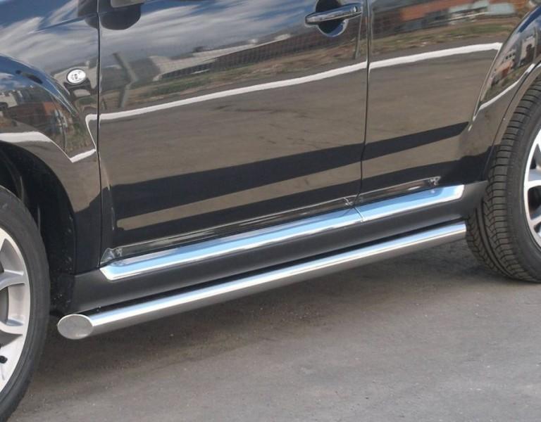 Пороги труба d76 вариант 1 для Peugeot 4007, Slitkoff P4T-0003061