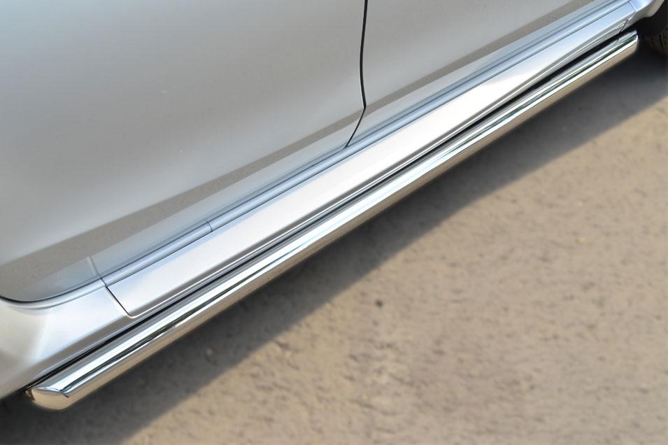 Пороги труба d57 вариант 1 для Nissan Terrano 2014, Slitkoff NTRT-001787