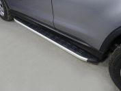 Пороги  алюминиевые с пластиковой накладкой 1720 мм для автомобиля Mitsubishi ASX 2017-, TCC Тюнинг MITSASX17-11AL
