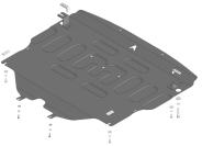 Защита АвтоСтандарт (Двигатель, Коробка переключения передач), 1,5 мм,  для Mazda CX-50  2022- арт. 51102