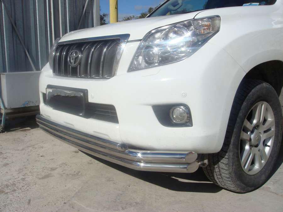 Защита переднего бампера тройная d60/60/42 для Toyota Land Cruiser Prado 150, TLCP150.10.06-1, Россия