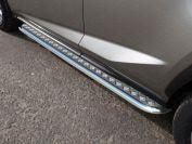 Пороги с площадкой 42,4 мм для автомобиля Lexus NX 200t 2015-2017 (кроме F-Sport), TCC Тюнинг LEXNX20015T-08