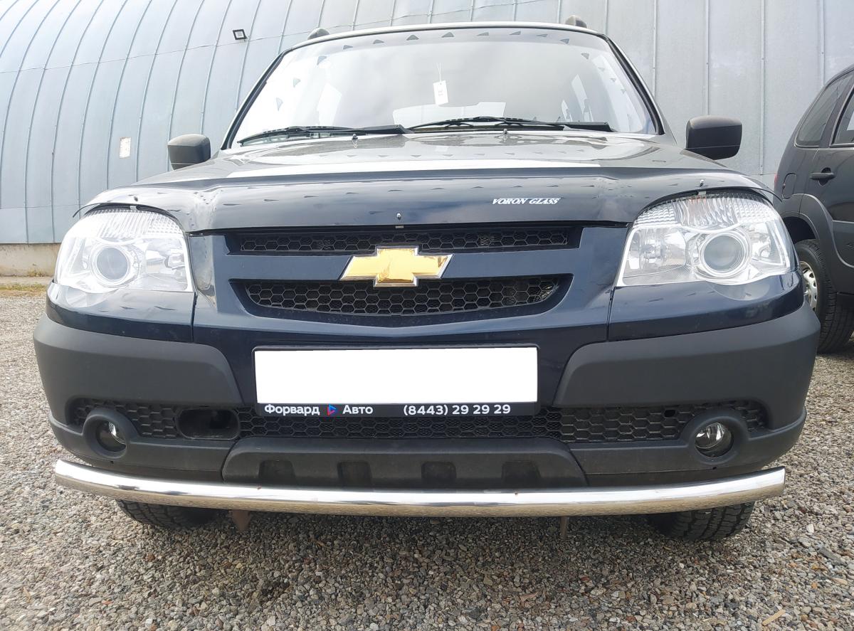 Защита переднего бампера для автомобиля Chevrolet Niva арт. CVNV.10.01-2