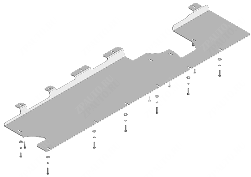 Защита алюминиевая Мотодор (Силовые провода, Топливные Трубки), 4 мм,  Li L9  2024- арт. 349912