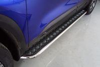 Пороги с площадкой 42,4 мм для автомобиля Kia Seltos 2020- TCC Тюнинг арт. KIASELT20-18