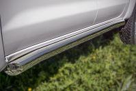 Пороги труба D 76,1 для Toyota Hilux(Тойота Хайлюкс), ALFeco арт. HIL-12.06