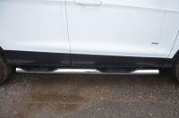 Пороги труба с проступью для автомобиля FORD Kuga 2012, Россия FK.12.93