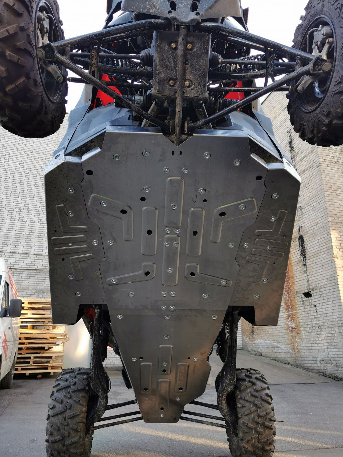 Защита днища для CAN-AM Maverick X3 2017-, алюминий 4 мм, STORM, арт. 4728