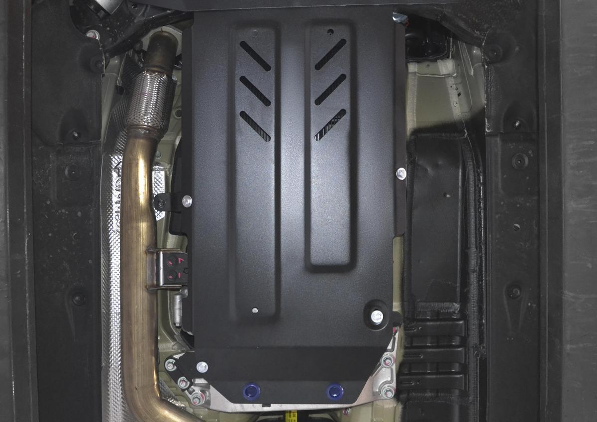 Защита КПП и РК Rival для Genesis G70 4WD 2018-2021, сталь 1.8 мм, с крепежом, штампованная, 111.2844.1