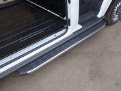 Порог алюминиевый с пластиковой накладкой (карбон серебро) 1720 мм (левый) для автомобиля Ford Transit FWD L2 2013- TCC Тюнинг арт. FORTRAN16-19SL