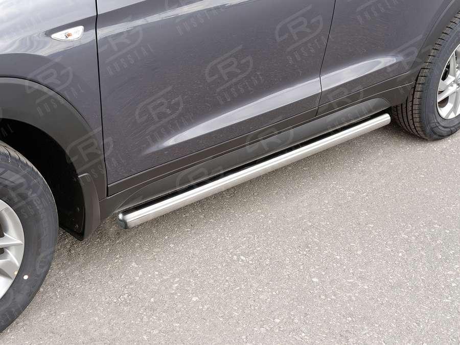 Пороги труба d57 вариант 3 Hyundai Tucson 2015, Slitkoff HTT-0022353