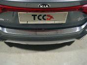 Накладка на задний бампер (лист зеркальный) для автомобиля Kia Rio X 2020 TCC Тюнинг арт. KIARIOX20-01