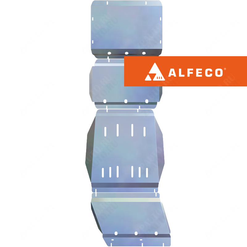 Защита  картера, КПП и РК (4 части) Chevrolet Tahoe 2013- V-6,2  , ALFeco, алюминий 4мм, арт. ALF3706-07-08al-1