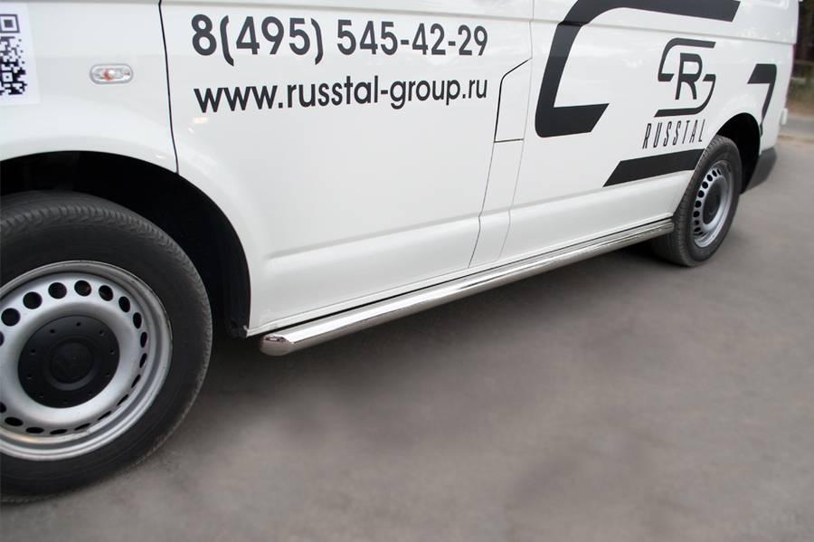 Пороги труба d57 вариант 1 (левый) для Volkswagen Transporter kasten 2003, Slitkoff VTRZ-0006031