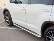 Пороги труба d42 с листом вариант 3 на Toyota Highlander 2016, Slitkoff THRL-0026213