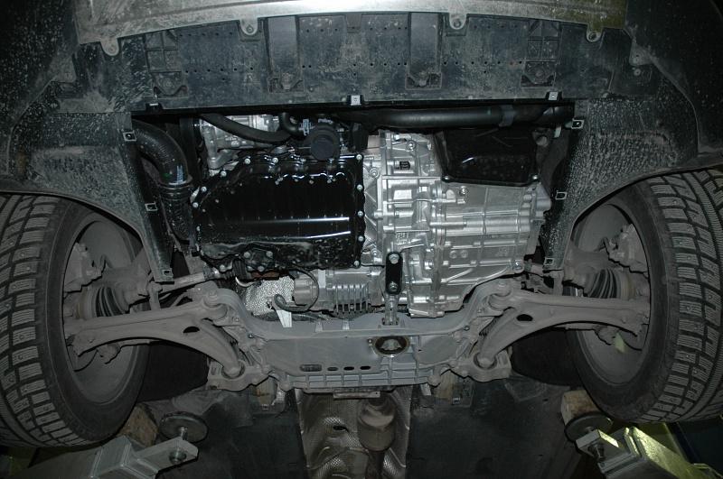 Защита картера и КПП для AUDI Q 3  2011 -, V-1,4. 2,0 АТ АТ, Sheriff, сталь 2,0 мм, арт. 02.2331