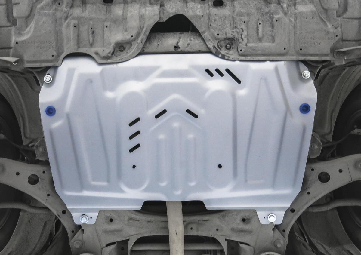 Защита картера и КПП Rival (увеличенная) для Lexus ES VI 2012-2018, штампованная, алюминий 3 мм, с крепежом, 333.5781.1