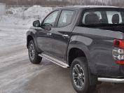 MITSUBISHI L200 2019- Пороги труба d42 с листом (Лист алюм, проф.сталь) (вариант 2) ML2L-0032672, Slitkoff