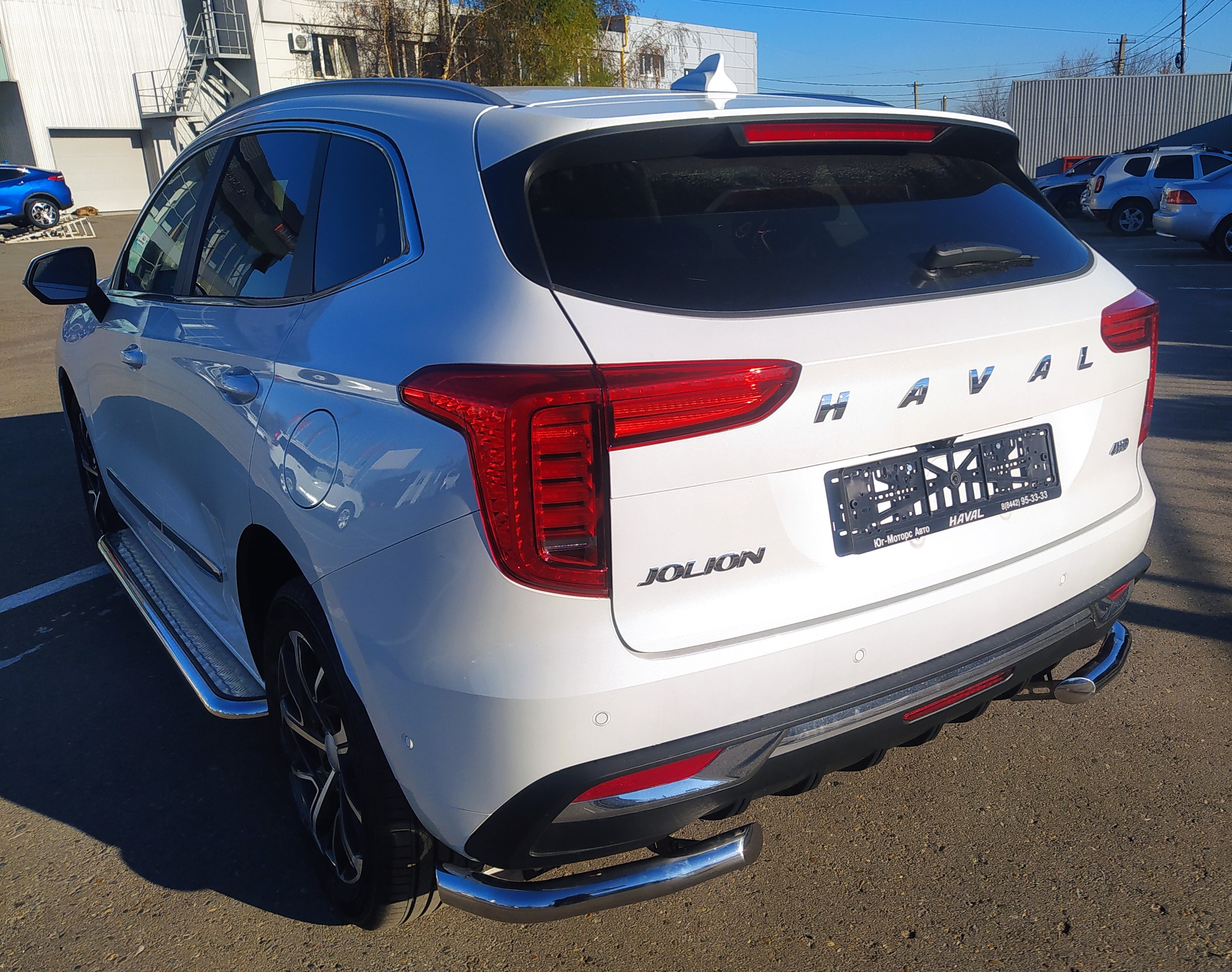 Защита заднего бампера угловая для автомобиля HAVAL Jolion 2021 арт. HVJ.21.18