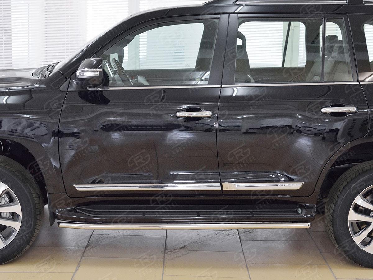 Защита порогов d42 Toyota LC 200 Executive 2016, Slitkoff TLCT-002560