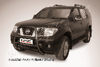 Кенгурятник d76 высокий черный Nissan Pathfinder R51 (2004-2010) , Slitkoff, арт. NIP002B