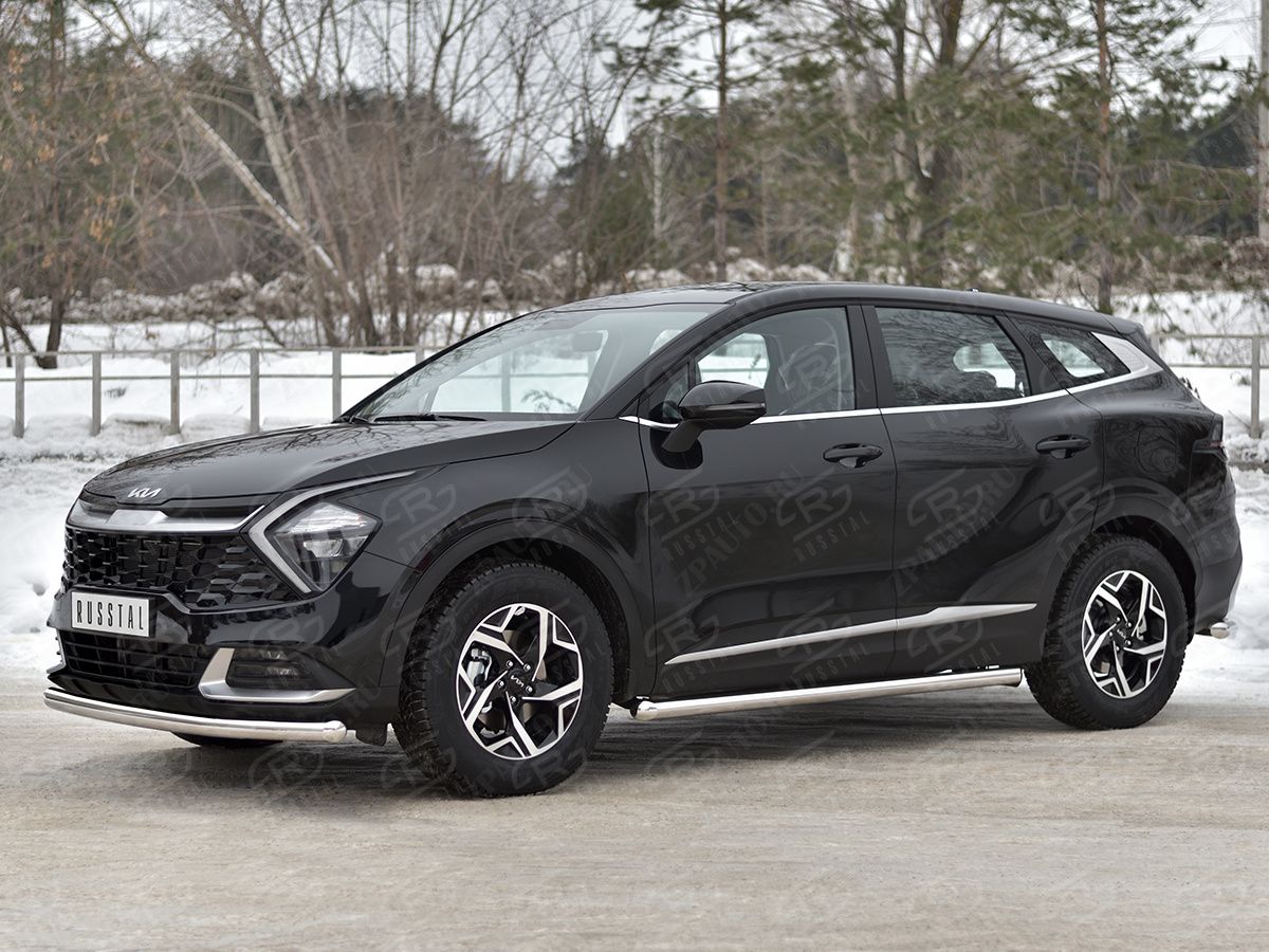 KIA SPORTAGE 2021- Защита переднего бампера d57 секции (кроме STYLE AND X-LINE) KSZ-004027