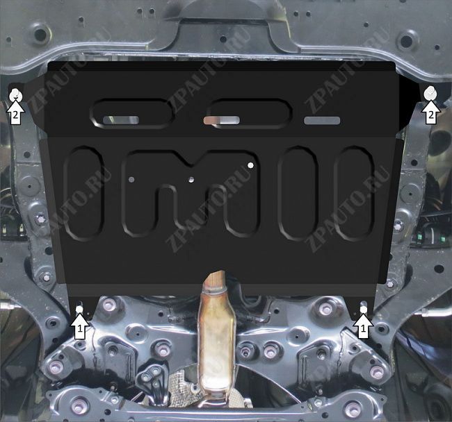 Защита стальная Мотодор (Двигатель, Коробка переключения передач), 2 мм, сталь для Toyota RAV 4 2019- арт. 72504