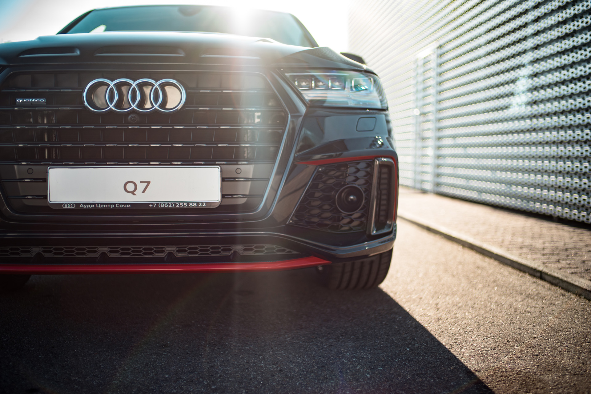 Облицовка переднего бампера в сборе для Audi Q7 S-line 2015-2020, MTR, арт. MTR-4M-150112