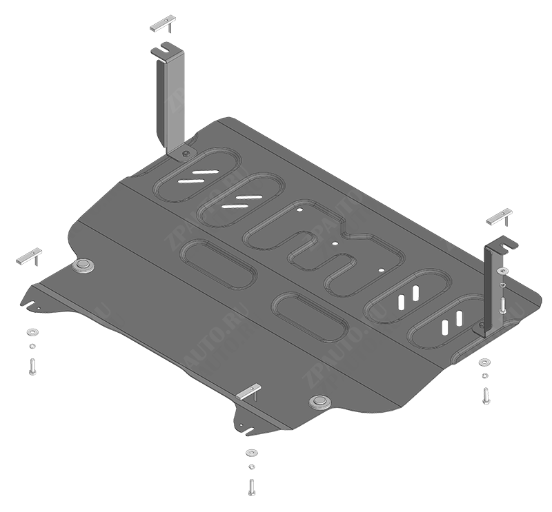 Защита стальная Мотодор (Двигатель, Коробка переключения передач), 2 мм,  для Gac GS5  2019- арт. 77801