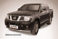Защита переднего бампера d76 Nissan Navara (2004-2015) , Slitkoff, арт. NIN005