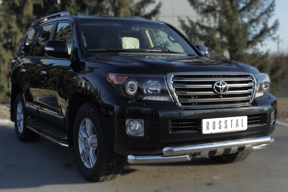 Защита порогов d42 (рестайлинг 2014) для Toyota Land Cruiser 200 2012, Slitkoff TLCT-002003